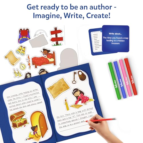 Image of Skillmatics Storybook Art Kit - Create Adventure Stories, DIY Craft & Writing Kit with 300+ Stickers, Scrapbooking & Journal Activity, Gifts for Kids Ages 5, 6, 7, 8, 9, 10 | Create Adventure Stories, Scrapbooking & Journal Activity, Screen-Free Fun, Gifts for Kids Ages 5-10