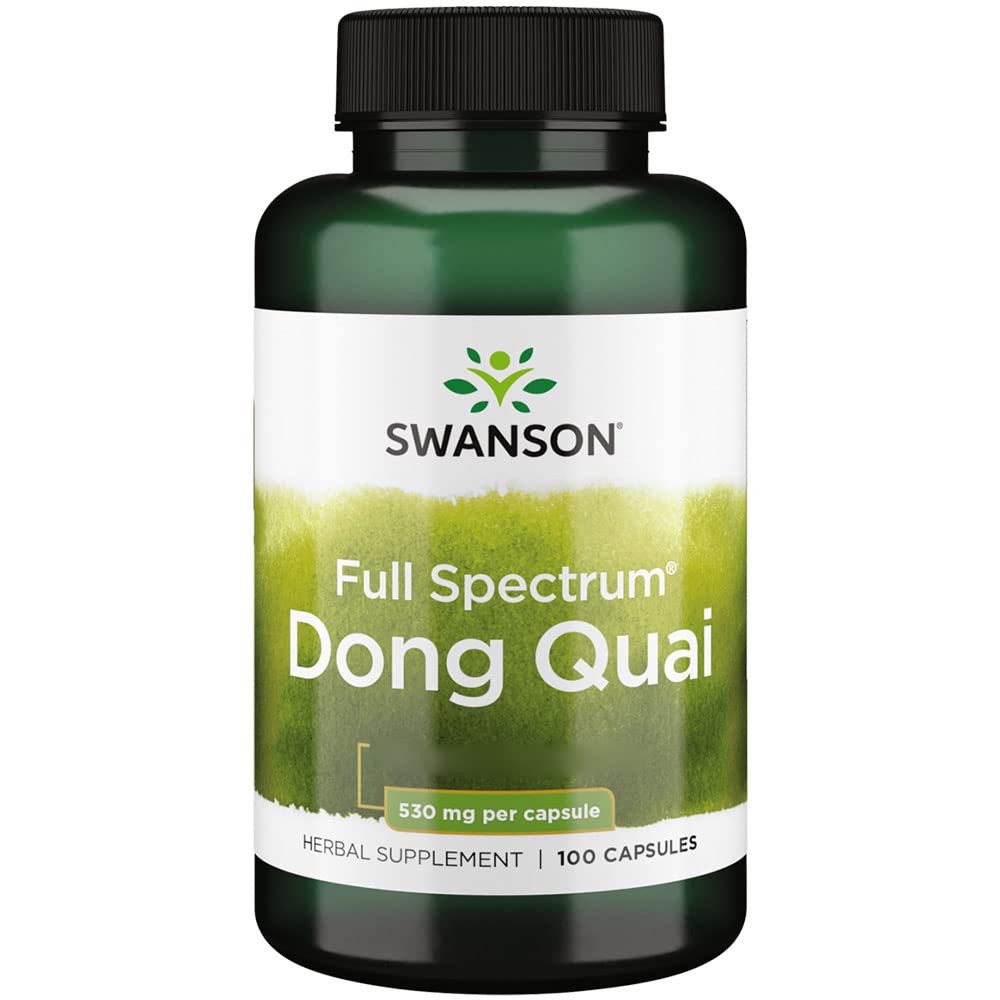 Swanson, Full Spectrum Dong Quai Root (Racine de Dong Quai), 530mg, 100 Capsules, Sans Soja, Sans Gluten, Sans OGM
