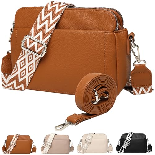 Makukke Crossbody Bags for Women, Vegan Leather Small Shoulder Handbag, Purses for Women with 2 Adjustable Shoulder Strap