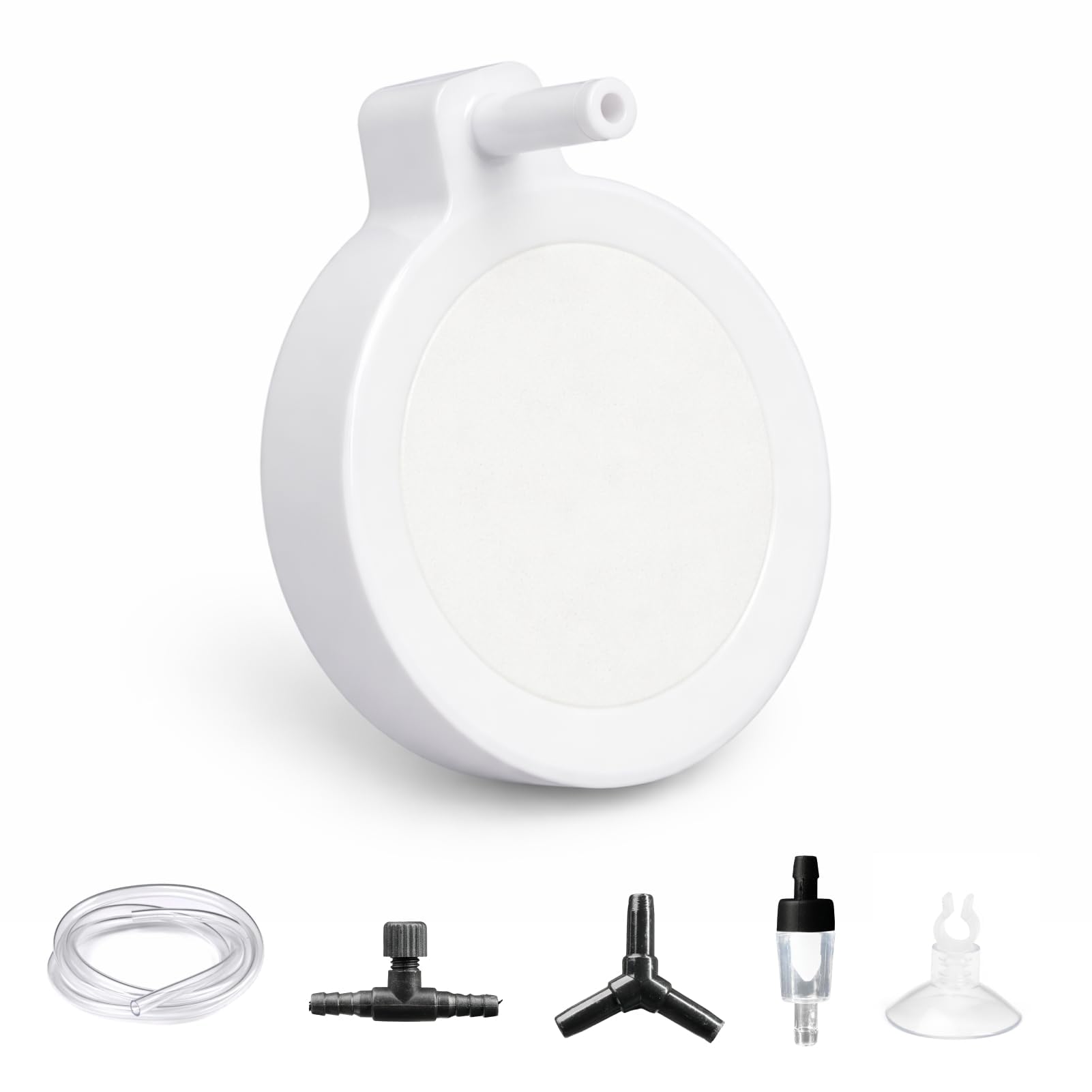 Aquarium Nano Air Stone (50mm) - Ultra Quiet Diffuser to Improve Oxygen Supply and Reduce Carbon Dioxide, Easy to Adjust, Ideal for 20-80cm Aquariums