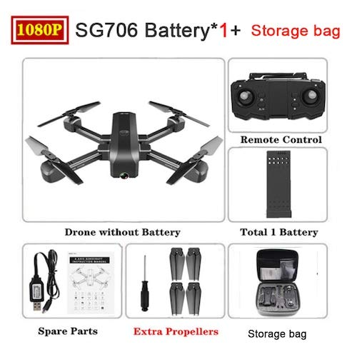 HaiMa Sg706 Drone Con 4K Wifi 1080P Doppia Fotocamera Quadcopter Altezza Di Stabilità Del Flusso Ottico Rc Giocattolo - 4K Con Borsa Di Stoccaggio Cina