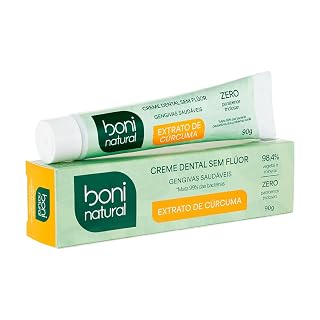 Boni Natural Hortelã e Cúrcuma Sem Flúor 90g