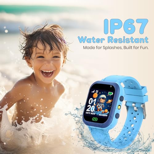 Image of GameSir Q15 Kids Smart Watch - 1.44 inch TFT Display | 3G /4G SIM Support | GPS Tracking & Two-Way Calling | Water Rasistence| Learning & Gaming Apps Smartwatch for Boys & Girls-(Blue)