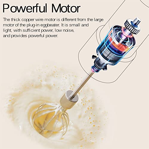 Handmixer Elektrischer Schneebesen Starke Leistung Hohe Effizienz Wärmeableitung Drahtloses Aufladen Haushalt Küche… – Bild 3