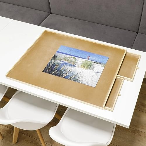 Haushalt International Puzzletisch 1000 Teile Puzzel Tisch 76x57cm Puzzel Board 4 Schubladen Puzzlebrett