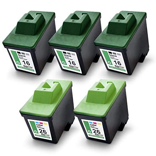 Cartouches Eurotone n° 16 17 26 27 remplaçantes pour imprimante Lexmark X1160 Z25