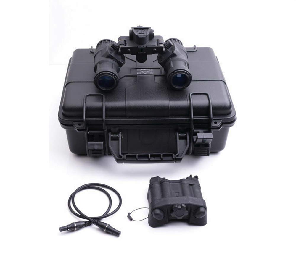FMA Tactical Cosplay AN/PVS31 Dummy Night Vision Goggle Model No Function Green Light NVG with Battery Case (A - Without Light), Black
