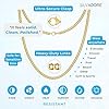 Silvadore Mens Gold Chain (6mm,24in) - Real 18ct Gold Plated Necklace Stainless Steel Cuban Link Curb Chain for Men Necklace Long - Non-Tarnish Waterproof Jewellery Gift - (Premium Box) #2