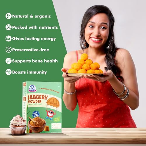 Image of BE'BE' BURP Jaggery /Gur /Gud Powder, Natural Sweetener, Healthy Sugar Subsitute, 200g