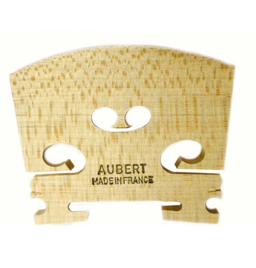 Premium Aubert violin bridge 4/4, treated with stamp