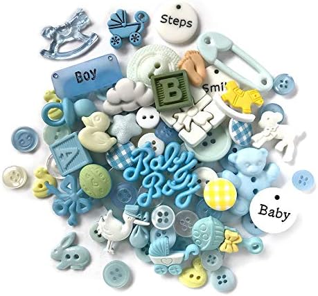 Buttons Galore Baby Boy Buttons for Scrapbooking - 50 Pieces image 5