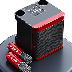 Karaoke Machine Luidspreker – Karaoke-apparaat met draadloze microfoon | Zingend artefact voor familiefeest, leuke…
