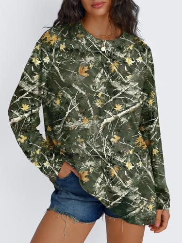Image of Trendy Queen Womens Oversized Long Sleeve Shirts Fall Tops 2026 Basic Tees