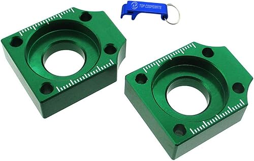 TC-Motor Tensor de eje de cadena de aluminio CNC de 0.59 pulgadas (0.591 in) para Pit Dirt Bike Motocross Motard (verde)