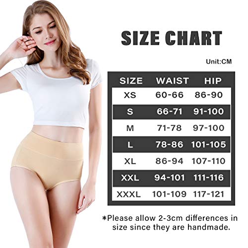 Image of wirarpa Women's Modal Underwear Soft High Waist Briefs Ladies Panties 4 Pack (Regular & Plus Size)