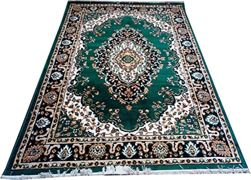 Image of Home Decore Acrylic Carpet for Your Living Room & Drawing Room Aywhere in Your Home (150x210 Green Colour)- 5x7 Feet