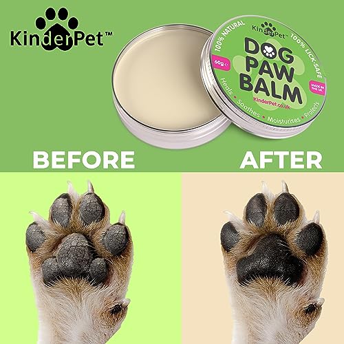 KinderPet® Dog Paw Balm Heal Soothe Moisturise Protect Cracked Dry Damaged Paws Lick-Safe 100% Organic All Natural Ingredients Made in the UK 60g - Image 3