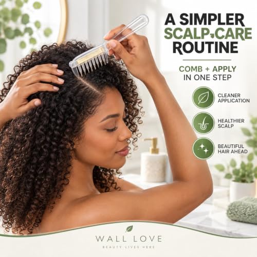 OVANSIC Hair Oil Applicator Comb 3 Piece Set, Scalp Massager with - Image 6