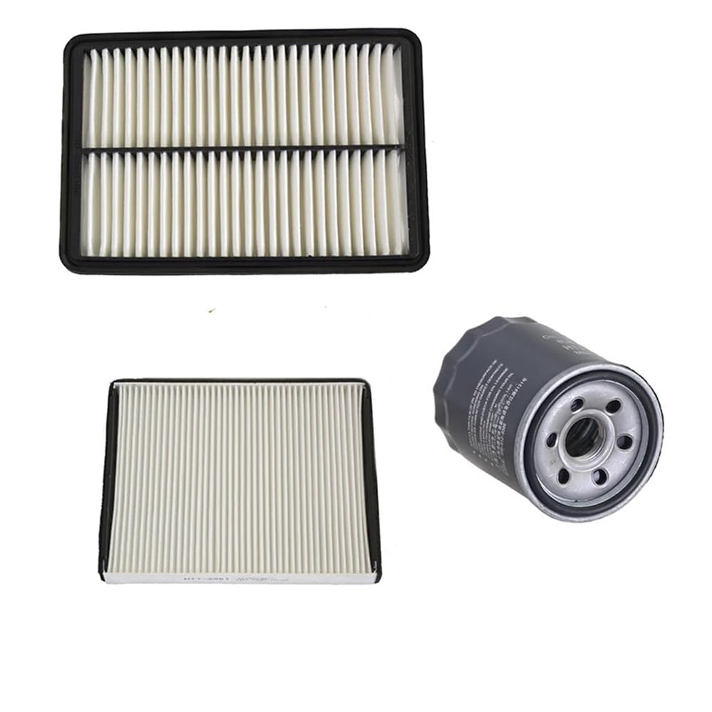 Filtr Powietrza Kabinowego dla Brilliance V5 2007, 26,1x20,9x2,7cm 3 szt. Filtr powietrza samochodowego Filtr kabinowy Filtr oleju 28113-08000/811400301/MD135737
