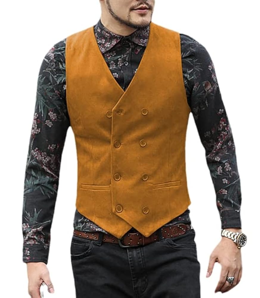 Amazon.com: SHENG YUAN Mens Suit Vest V Neck Wool Brown Amazon.com: SHENG YUAN Mens Suit Vest V Neck Wool Brown