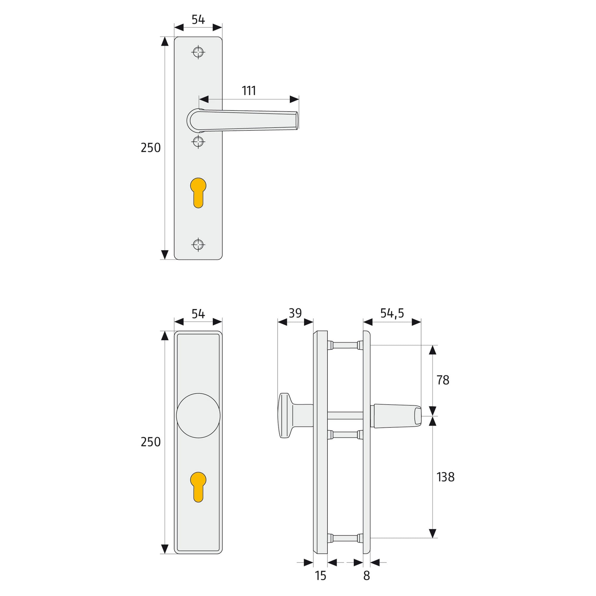 Abus KLS114 F3 EK, 08298 - Herraje de protección