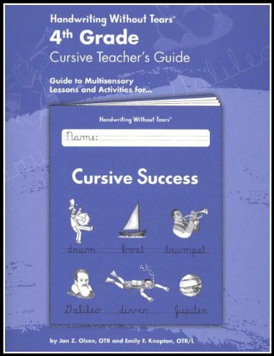 Handwriting Without Tears:4th Grade Cursive Teacher's Guide Paperback β January 1, 2008