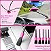 THINKWORK Car Detailing Kit Interior Cleaner, Car Cleaning Kit with 8000PA Cordless Pink Handheld Vacuum Cleaner, Car Interior Detailing Brush Set, Pink Car Accessories, Gift for Women