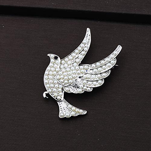 Image of CENWA Dove Rhinestone Brooch Pin Sorority Jewelry Gift for Finer Women