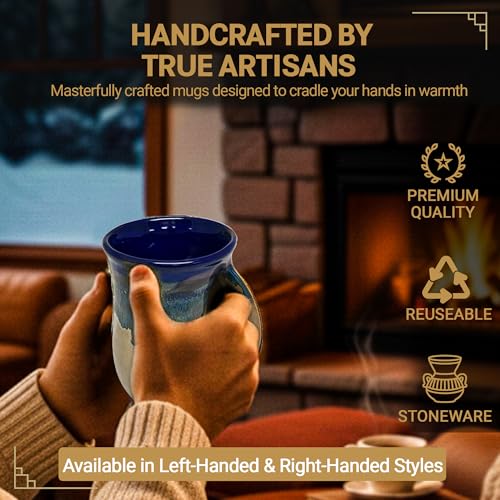 Taza de cerámica para café con calentamanos 14 oz miniatura 4