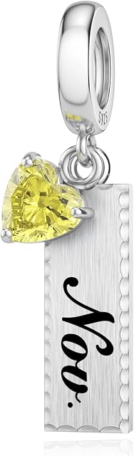 DALARAN Birthstone Dangle Charm for Pandora Bracelet Women 925 Sterling Silver Jan-Dec Charm