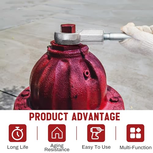 Image of Tandefio 2 Pcs Fire Hydrant Wrench, 1-1 /2 inch to 6 inch, Silver | Adjustable Hydrant Key for Utility Crews, Multifunctional Hydrant Wrench for Tightening Fire Nuts Tightening Water Pipes