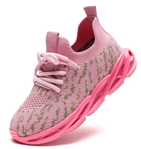 Image of DADAWEN Boys Girls Sneakers Kids Lightweight Breathable Tennis Shoes Strap Running Athletic Shoes for Toddler /Little Kid /Big Kid