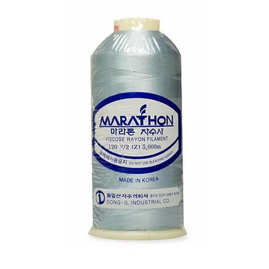 Marathon Embroidery Machine Thread 1,000m Rayon in a Choice of Colours (Light Blue 1056)