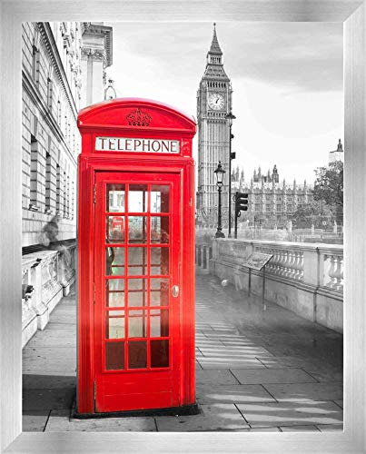 CountryArtHouse 6x9 Silver Metallic Wood Frame - 'Brushed Steel' Thin - Great for Posters, Photos, Art Prints, Mirror, Chalk Boards