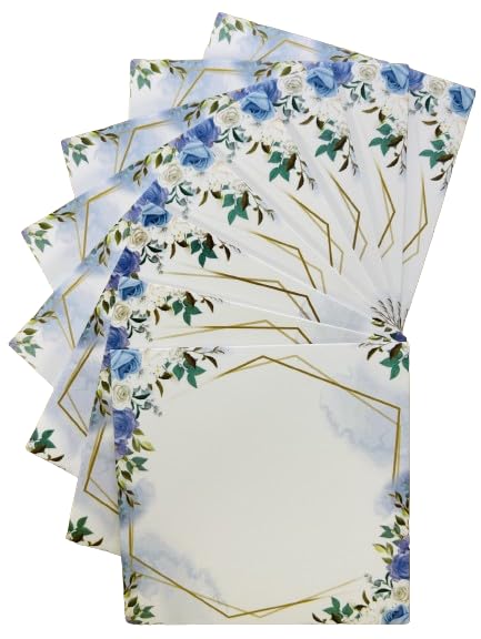 Blessings - Pocket-Sized Shagun Envelopes - Flower Pattern - White - 3.75 x 3.75 Inches - Thermal Matt Laminated Paper - Easy-to-Carry Money Gifting Envelopes for All Occasions (Pack of 40)-image-19