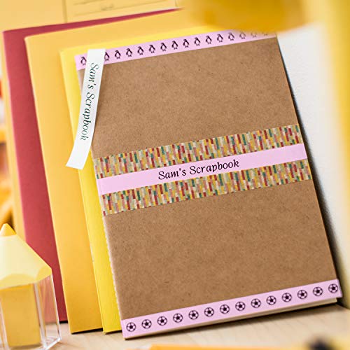 Image of Brother P-Touch Embellish Black Print on Pastel Pink Tape TZEMQE31M - ~ inch Wide x 13.1' Long for use with P-Touch Embellish Ribbon & Tape Printer