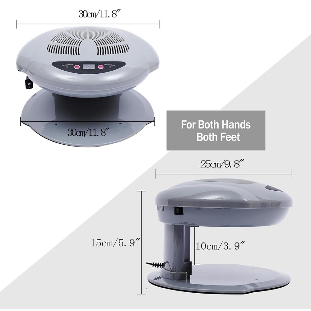 Lampa UV do paznokci, Suszarka do paznokci 400 W, automatyczny czujnik, wentylator suszenia, narzędzie manicure, salonu domowego(Grey)