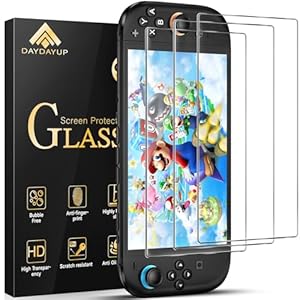 daydayup 3-Pack Screen Protector Tempered Glass for Nintendo Switch 2 [7.9 inch] 2025-HD Clear Anti-Scratch Travel Transparent Clear Screen Protector for Nintendo Switch 2 Console & Accessories
