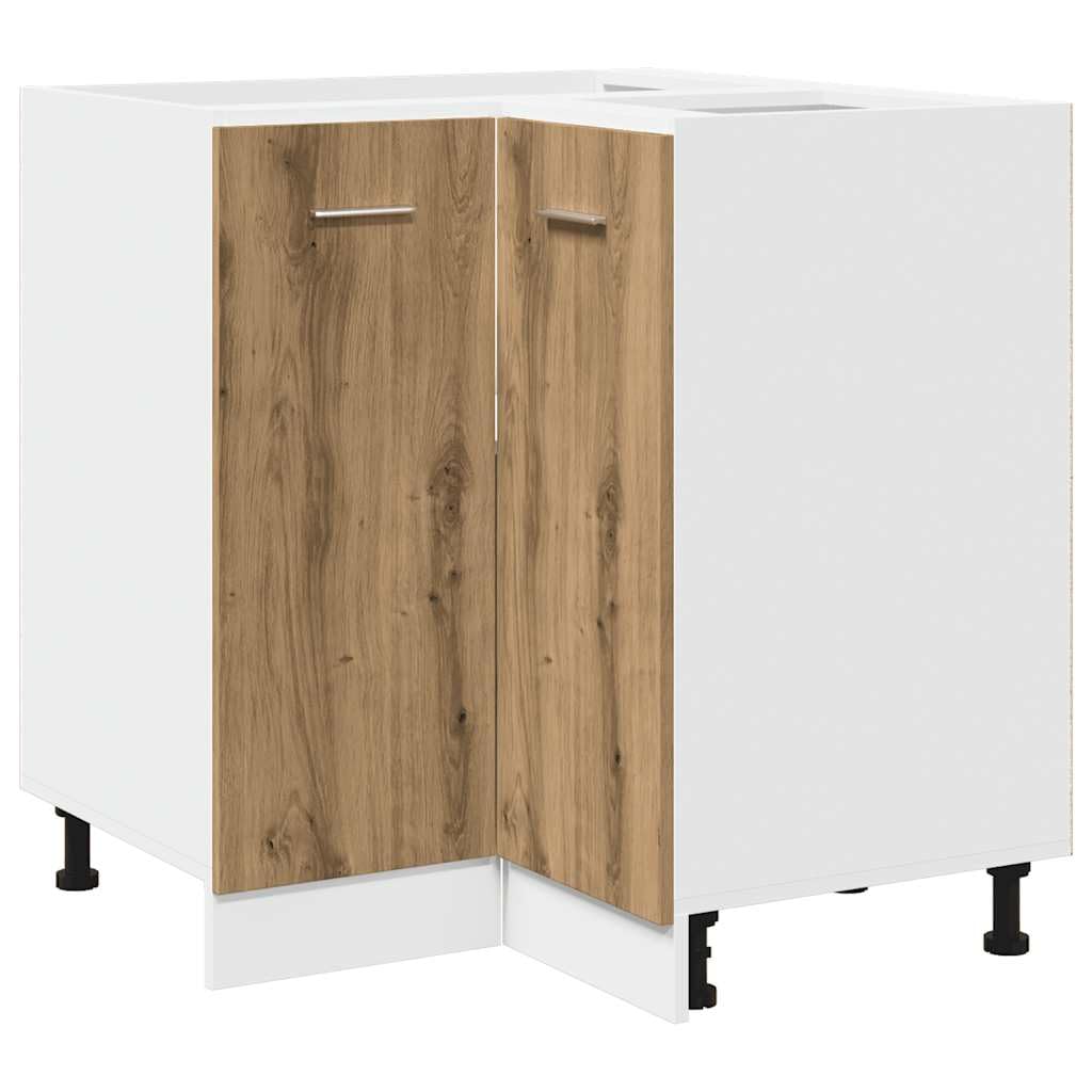 Set di 11 mobili da cucina Lyon Artisan in legno di rovere con molto spazio per cucina, pensili, dispense, credenza, cassettiera, ripiano, piano di lavoro