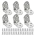 Bisagras Pequeñas,Bisagra Acero Inoxidable,6 Piezas Bisagra Abatible,Bisagra Cobre 180 Grados Muebles de Cocina Mesa Plegable Mesa De Máquina de Coser con Tornillos(Plata)