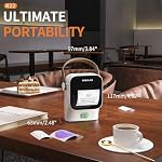 Rongta 2 INCH Label Maker,Portable Bluetooth Wireless Labeler Machine with Tape,Machine à autocollant manuel pour étiquettes de codes à barres,Fournitures d'école à domicile,USB Rechargeable, compatible avec iOS/Android
