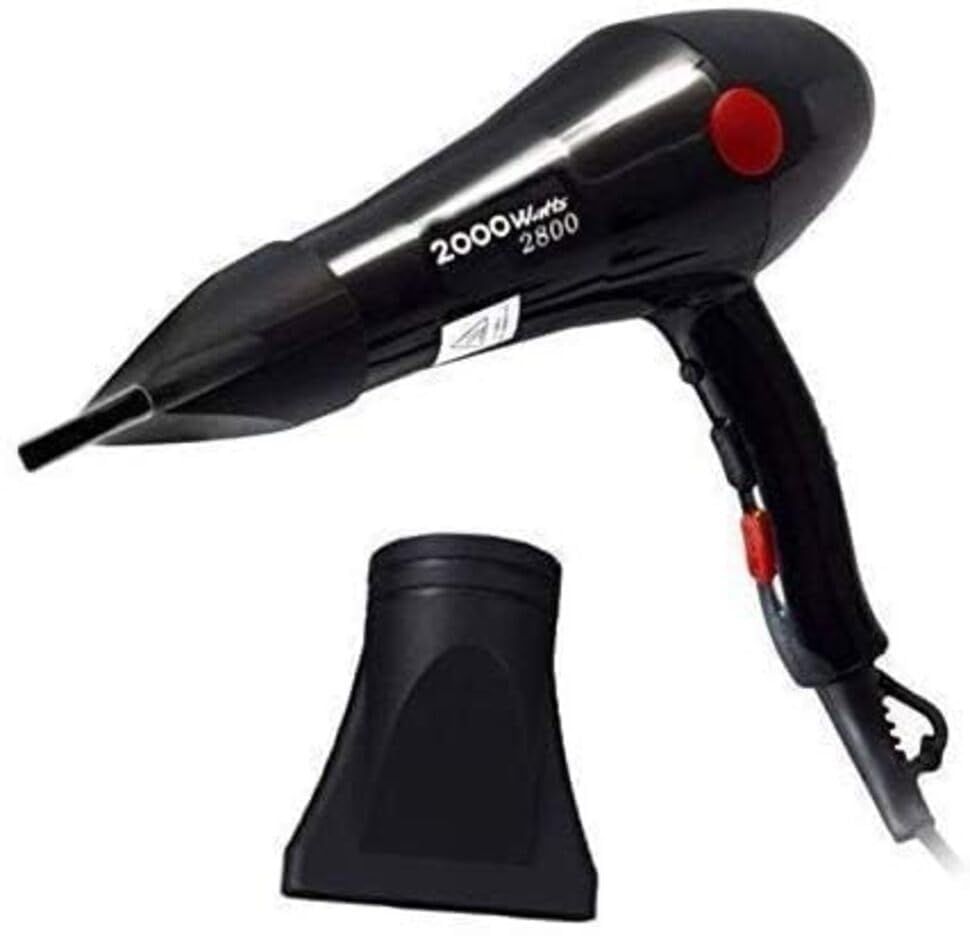 VIRANGNA ENTERPRISE Choba 2000 Watts Hair Dryer, 2 Temperature and Speed Settings, Styling Nozzles (Multicolor)