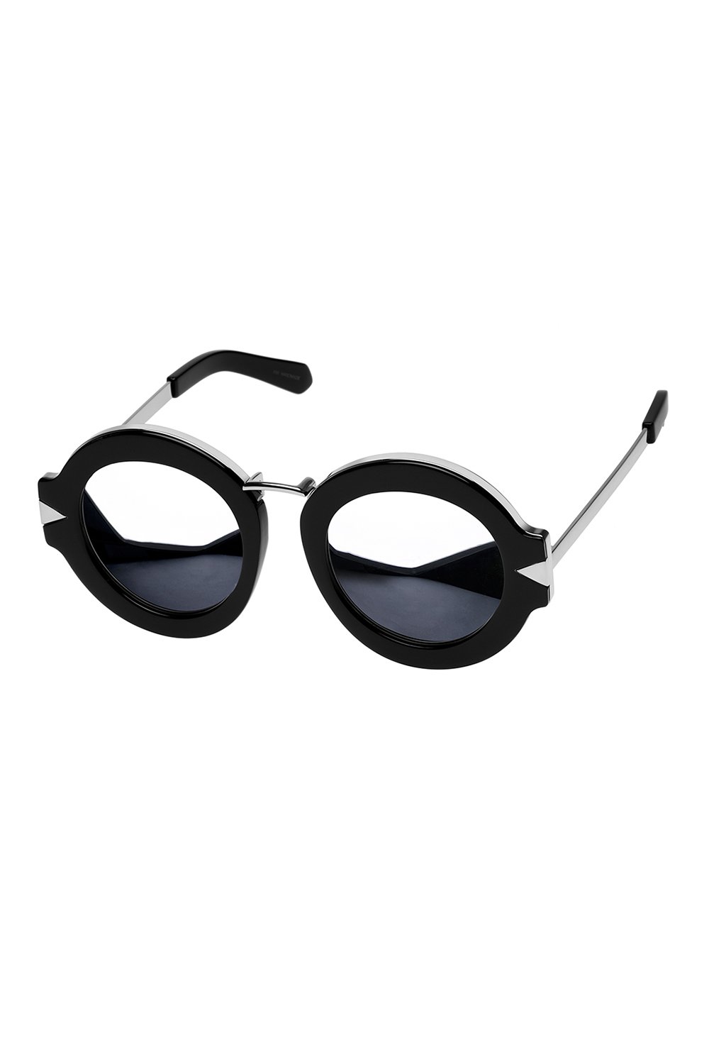 Karen Walker Superstars Maze Round Womens Sunglasses Black Silver