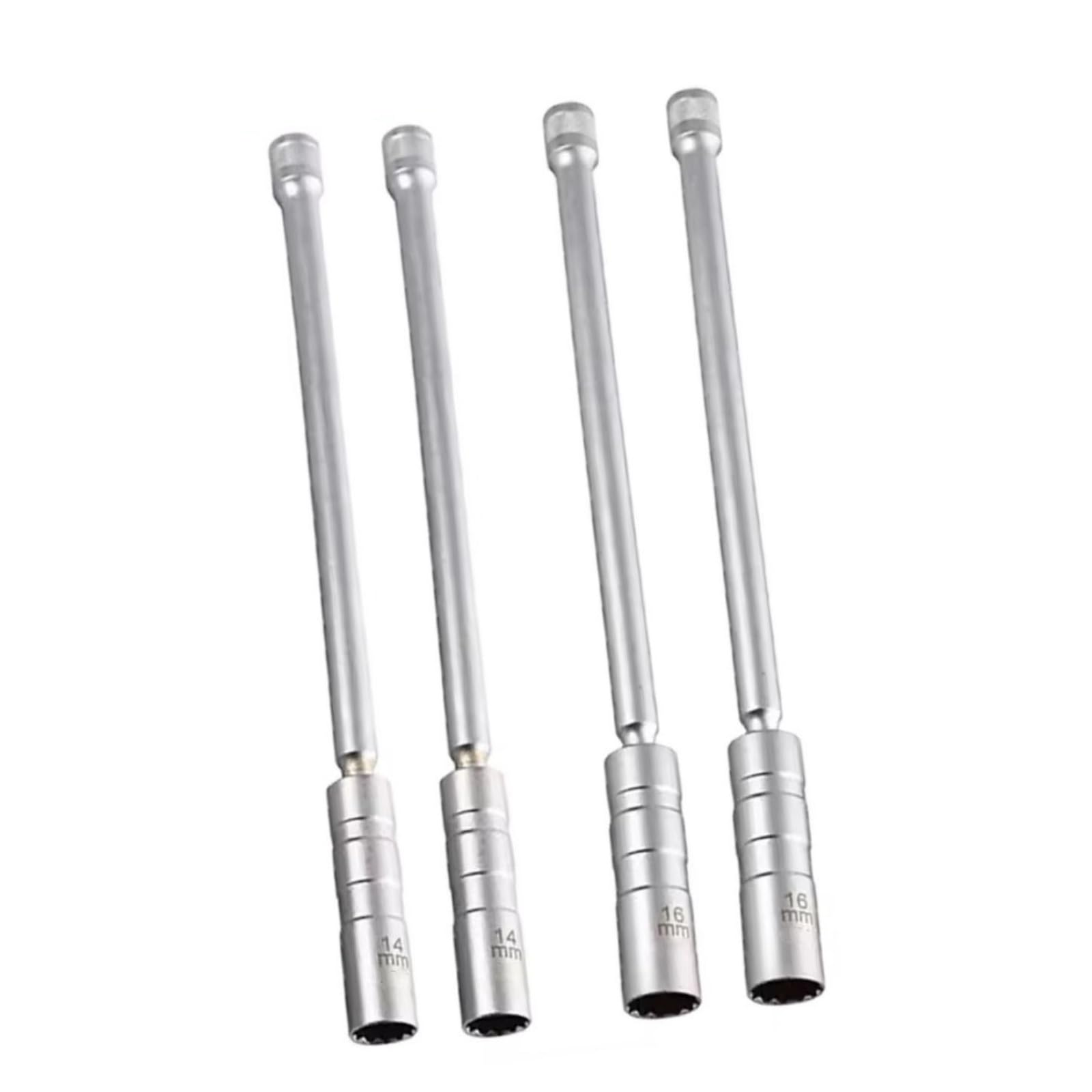 Llave De Enchufe Bujía Magnética Giratoria Delgada para Pared 4 Uds Herramienta Extracción Bujías Encendido De Chispas Largas 14mm 16mm Juego de Llave para Bujías