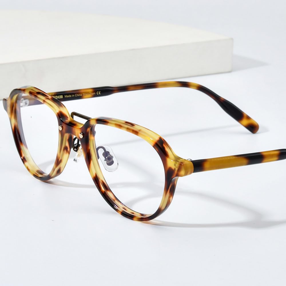 Nowe okulary octanowe 2025 ramka mężczyźni retro vintage okulary damskie okulary okulary, żółty lampart, jeden rozmiar