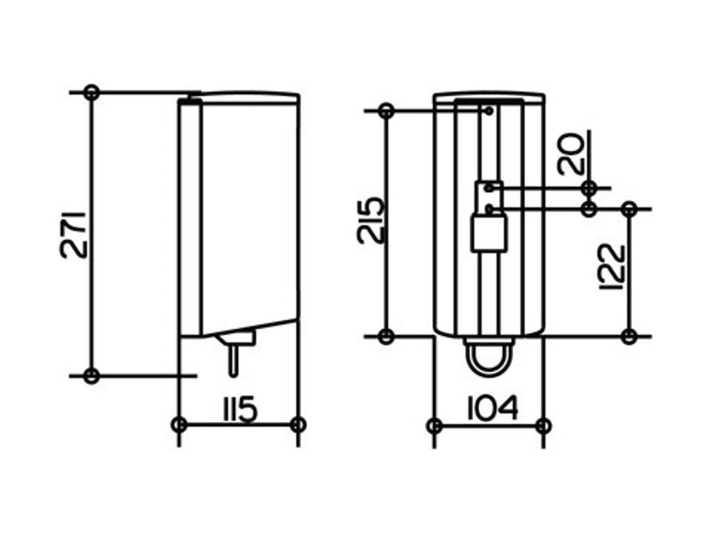 Keuco 14954170100 Lotionspender Plan, Pumpe/Kunststoff-Behälter, sil-elox