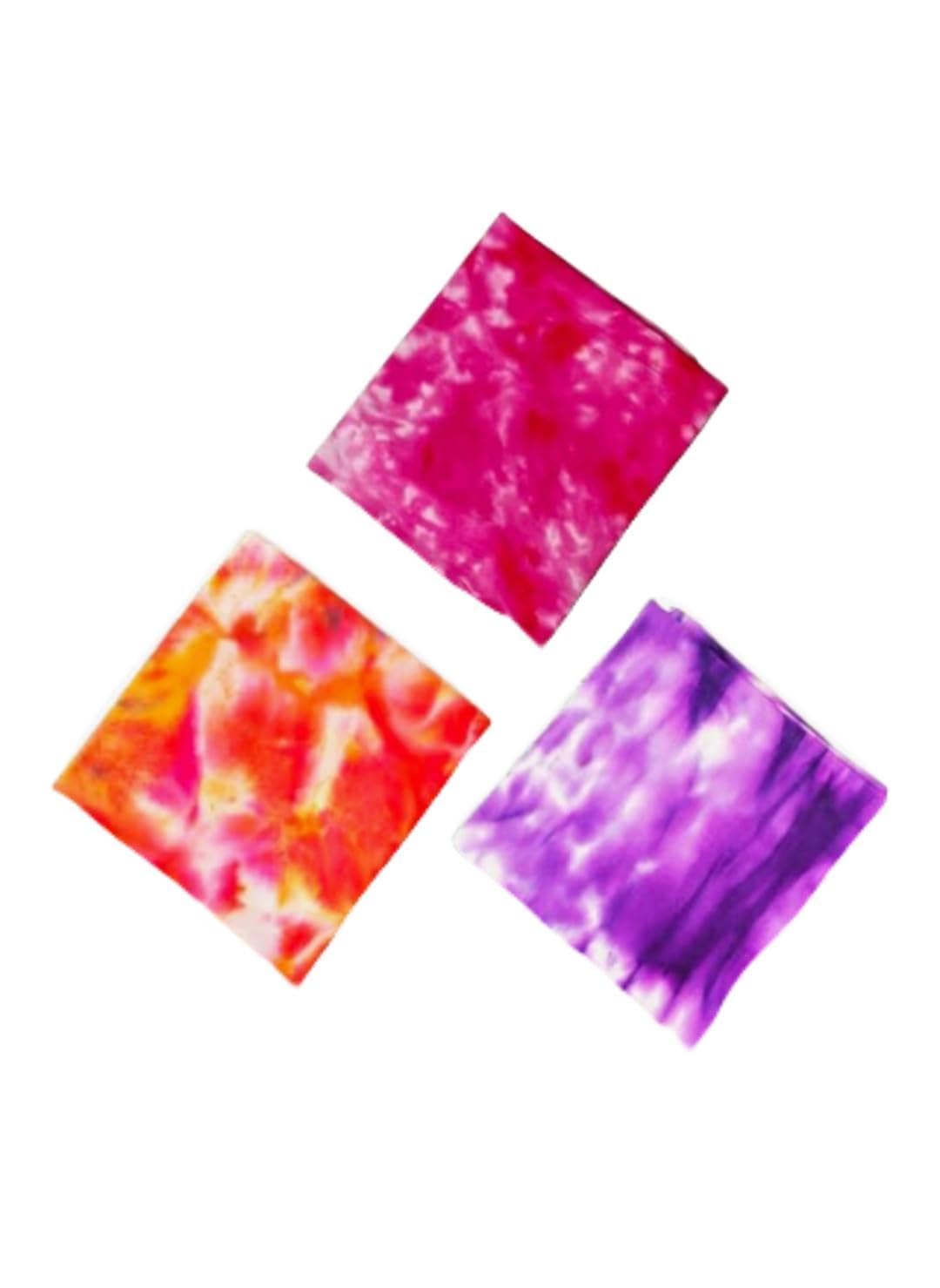 Men's & women's Reyon Cotton Handkerchief Premium, Soft, And Absorbent |Tie and Dye Style/Hand made Design(Pack of 6) multi color Hankies for Daily Use/Helmet wear kerchief(27x27 inch)-image-20