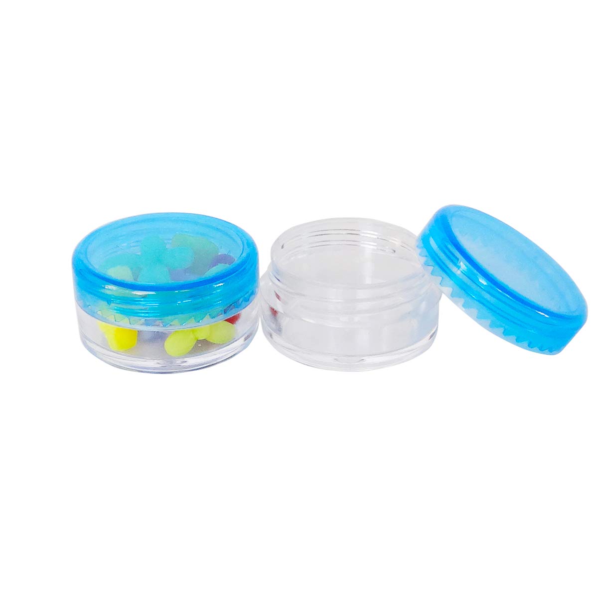 Wopanxye 20pcs 5ml BPA Free Small Jars, 5 Gram Cosmetic Sample Empty Plastic Container Pot with Blue Screw Cap Lid - Image 4