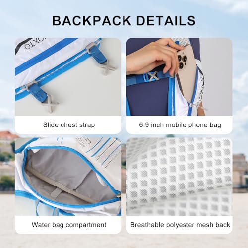 Image of INOXTO Running Hydration Vest Backpack,Lightweight Insulated Pack with 1.5L Water Bladder Bag Daypack for Hiking Trail Running Cycling Race Marathon for Women Men