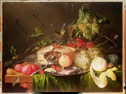 Nature morte fruits de Jan Davidsz De Heem style graffiti pour rompre la monotonie murale